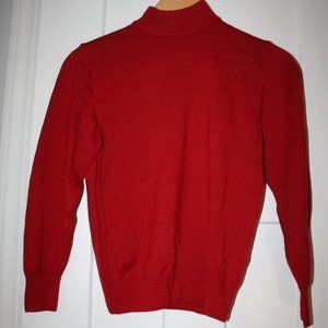 Bloomingdale's Red Turtleneck Sweater Size Petite Small